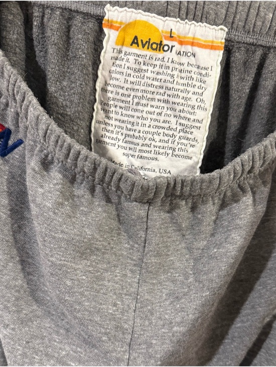 Aviator Nation 5 Stripe Sweatpants- Heather Grey - Picture 3 of 3